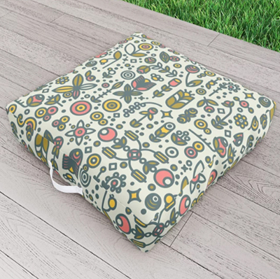 36dot Flower Garden Outdoor Floor Cushion