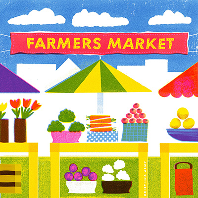 Farmers market illustration